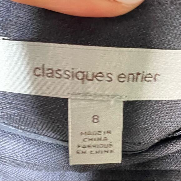 Classiques Entier navy blue wool bl straight business casual dress pants 8 94 - Picture 2 of 4